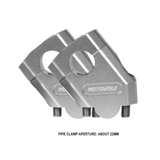 오토바이 핸들 바 라이저 마운트 클램프 범용 28mm For Honda BMW R1200GS YAMAHA MT07, 05 22mm Silver