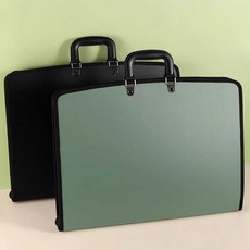 도화지 a3 a1 a2 초대형 미술 포트폴리오 보관 가방 A3 짙은 녹색, A3 검정색