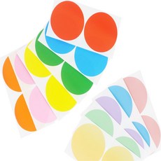 도하지몰 원형메모스티커 1장 이유식메모스티커, 라이트블루