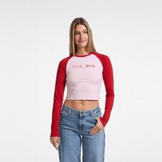 매장정품 게스 GUESS 여성 슬림 베이비 라글란 긴팔티(YPDK2312) 556633