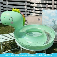 튜브 유니콘 플라맹고 대형 휴대용 수영장 바닷가 스위밍 링, 1개, 공룡 겨드랑이 링 10-35kg