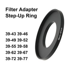 카메라 렌즈 필터 어댑터 링 스텝 업 링 금속 39mm 렌즈용 40.5 42 43 46 49 52 55 58 62 67 72 77mm UV ND CPL 렌즈 후드, 9) 39 lens - 72 filter