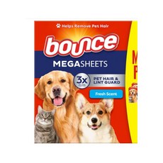 【Bounce】 鐵鎚牌 烘衣紙 柔軟去靜電, 1個, 預防寵物毛髮 65張-清新2盒