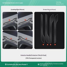 하이랜드 모델 보호 필름 중앙 제어 장치 헤드라이트 자동차 스티커 스크래치 방지 커버, 9. Exterior handle