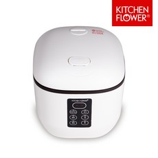 키친플라워 전기보온밥솥 3~4인용, KCT-MC015KP, 블랙 + 화이트