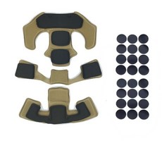 頭盔內襯墊 適用於戰術頭盔, 卡其色-頭盔內襯, 1個