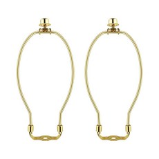 [ 836497 ] 2피스 17.8cm(7인치) 램프 쉐이드 하프 홀더 탈착식 브래킷 튼튼한 DIY 조명 액세서리 플로어 및 테이블 피니얼용 피팅 (광택 황동), Nickel, 7inch, 광택 황동