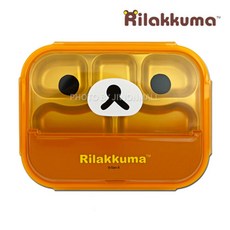 리락쿠마 멀티 스텐 식판도시락-브라운, 단품, 1개