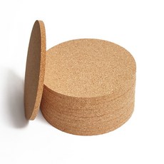 코르크 원형 컵받침 20p, 1개