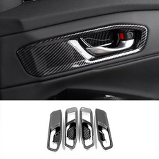 KELEIMAI 자동차 액세서리 혼다 어코드 2023 2024 2025 2026 도어 핸들 볼 커버 트림 내부 프레임 몰딩 스티커 (탄소 섬유 스타일) ABS 4개 159957