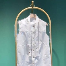 防塵罩 服裝店透明防塵罩 塑料衣服保護套 半身大衣罩 西服防塵袋, 1個, 10個裝 加厚50絲 超透,45*60 中大兒童全身