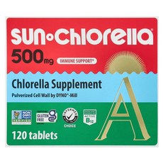 Sun Chlorella Superfood 500Mg 선 클로렐러 슈퍼푸드 영양 보조제 500Mg 120 ct 1팩, 1개