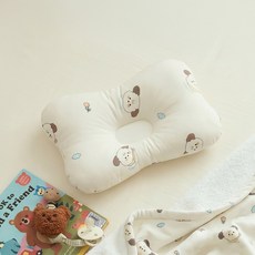마롤로뜨 아기 짱구베개 돌아기 두상 유아 신생아 옆잠 낮은 출산선물, 1개, 마뭉이