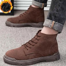 남성 캐주얼 스웨이드 재질 키높이 기모 워커 TTG02