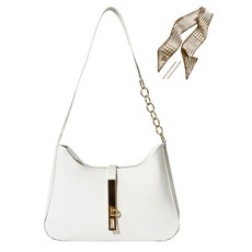 Gleease BaiSeJinTiaoBao 숄더백 화이트. 미니멀리스트