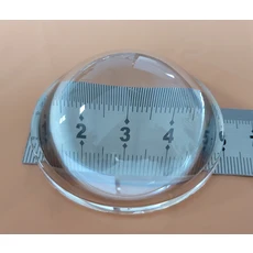 직경 52~69mm 평면 볼록 유리 렌즈 가장자리가 있는 광학 조정 가능한 초점 조절 손전등 고온 내성, 14 D60 H24.5F40
