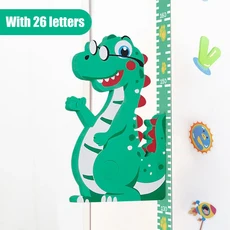 이동식 3d 입체 만화 스티커 자기 접착 벽, 65-185CM, 15 Dinosaurs