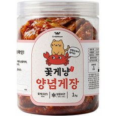 연평도 꽃게 양념게장 프리미엄 대용량 1kg 밑반찬, 1개