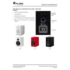 沐耳 奧地利 Pro-Ject Speaker Box 5 書架式兩音路揚聲器 鋼琴烤漆 黑色/紅色