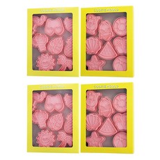 mian xiao xin 쿠키 몰드 16종 MX003, 여름 시리즈, 2개