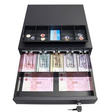 현금통 가게 업소용 보관함 금전함 캐쉬박스 현금출납기, 1개, H. 405 더블 레이어 대형 현금 상자고급 5 블랙