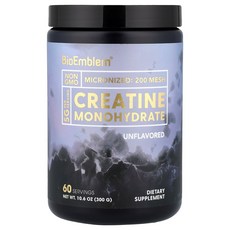 바이오엠블럼 크레아틴 5g 모노하이드레이트 무맛 파우더 Creatine 300g, 1개