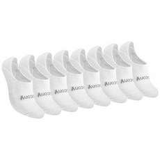 120693 SaucON 온y 여성용 8켤레 노쇼 쿠션 발목 양말 보이지 않는 안감 양말 8쌍 화이트 (8 쌍).