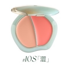 TIMAGE 彩棠 踏浪靜水瀾光雙色腮紅膏 水光持色輕透 附贈小漢堡粉撲, 1個, 10S「澀」(送小漢堡粉撲*1)