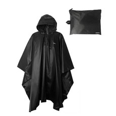 Members Only 패커블 레인 판초 경량 방수 여행용 레인 판초 파우치 포함, Members Only 패커블 레인 판초, 경량 방수