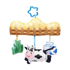 Sozzy 嬰兒床掛玩具 安撫搖鈴掛飾, 奔跑奶牛-F, 1個