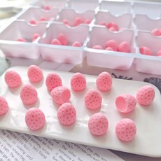 딸기 모양 핑크 초콜릿 케이크 디저트 데코 장식 60개입, 옵션 05