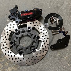 CJ Ebike F 27mm 27芯 前避震 電動車前碟剎組，提升制動性能與騎乘舒適度, 1個, 黑 Black