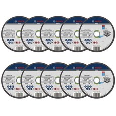 보쉬 그라인더날 철재 스텐 겸용 절단석 5인치 125mm, 10개