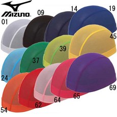 미즈노 레귤러 메쉬 남녀공용 수영모자 쿨링 스윔 캡 N2JWB900, 1개, 네이비