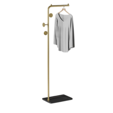 Easy Life 家居館 輕時尚吊掛衣架 北歐風落地掛衣架-高170CM 吊掛衣架 收納衣架 衣帽架, L圓餅款黑武士