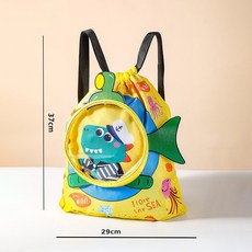 兒童款防水游泳包乾濕分離泳衣收納袋 黃色小鱷魚, 兒童款 小號 - 黃色小鱷魚, 1個