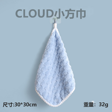 GUEFOON 掛式擦手巾 吸水速乾 多場景使用, 1個, 30*30藍色:如圖所示（1513）