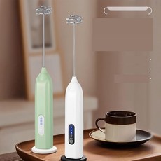 일리 우유거품기 충전식 무선 밀크프로더 미니 전동휘핑기, 1. 3단조절 크림화이트