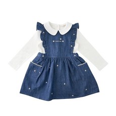 밍크뮤 BL꽃자수데님원피스세트 2731604