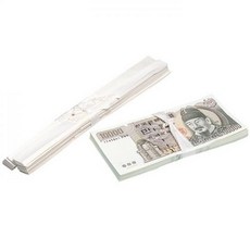 돈띠 (일반 돈 묶는 종이 100매) 돈띠지 지폐 현금 묶음 무지 문구 정리 은행 금액, 본상품, 단품