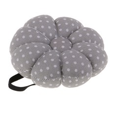 GHSHOP 호박 모양 바느질 바늘 핀 쿠션 베개 핀쿠션 핀 홀더 손목 공예, 그레이, 코튼