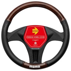 MOMO 모모 LUXURY WOOD 럭셔리 우드 손잡이 덮개 스티어링 커버 ITALY 이탈리아 밀라노 S 사이즈 블랙/브라운우드