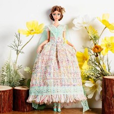 인형 복장 화이트 공주 드레스 웨딩, 1개, 7. dress only 53