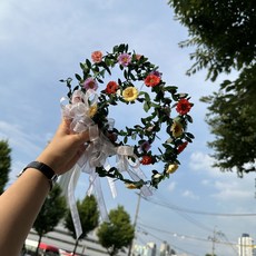 데이지 화관 만들기 DIY 10세트, 3.레드화관(10세트)