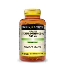 MASON natural 月見草油軟膠囊 500mg, 60顆, 1罐