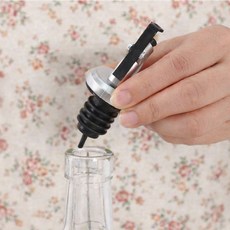 무이비엔 푸어러 병마개 와인디켄터 에어레이터 10개, 실버블랙색