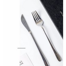 百羊書房 凡事感謝 304食品級不銹鋼餐具禮盒, 銀色, 1個, 刀子和叉子