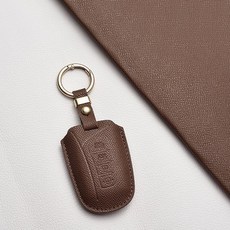 현대 전용 스마트 키케이스 I4타입 천연 소가죽 풀커버 디자인 (그랜저HGIG에쿠스제네시스DH싼타페DM 등), 현대/A4 타입, 카푸치노