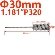 1 조각 직경. 6 88mm 파이프 연마 볼 헤드 그라인딩 휠 브러시, 01 Dia. 30mm x P320