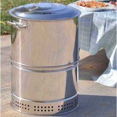 항아리 바베큐 대형 훈연 훈제 화로 생선 실외 화덕, 대형 분리형+가정세트